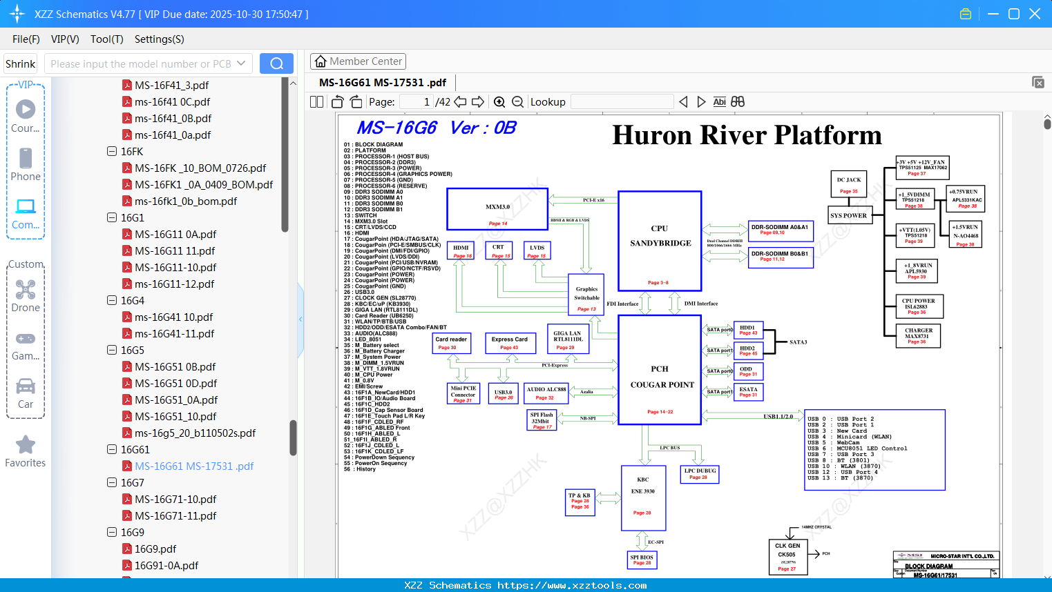 Laptop MSI MS-16G61 MS-17531